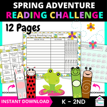 Load image into Gallery viewer, spring reading challenge for k-2nd grade
