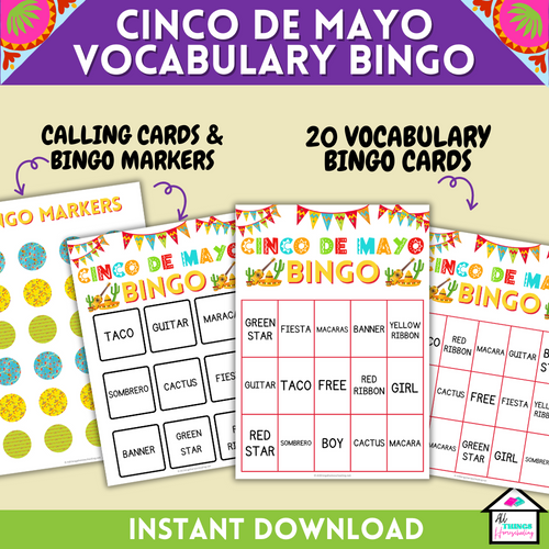 cinco de mayo vocabulary bingo