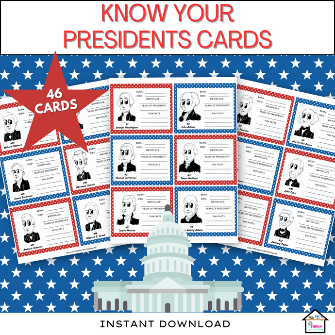 Dive into History with the "Know Your Presidents Card Set"