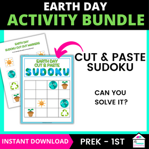 Earth Day Learning Games Bundle for Preschool to 1st Grade