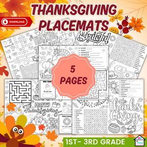 Thanksgiving Placemats for Kids