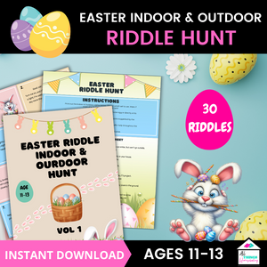 30 Indoor & Outdoor Easter Riddle Hunt for Ages 11-13