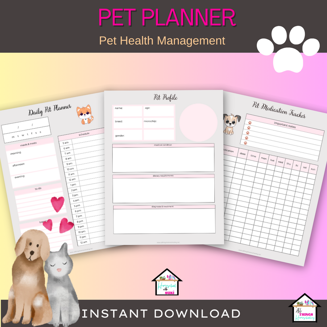 Pet Health and Wellness Planner