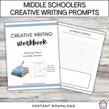 Load image into Gallery viewer, Middle School Creative Writing Workbook: Inspire Young Writers
