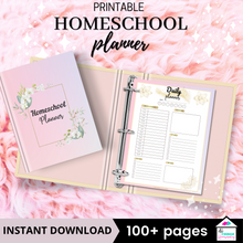 Load image into Gallery viewer, Homeschool Planner Printable - Elegant Multi-Subject Organizer for Effective Lesson Planning &amp; Tracking
