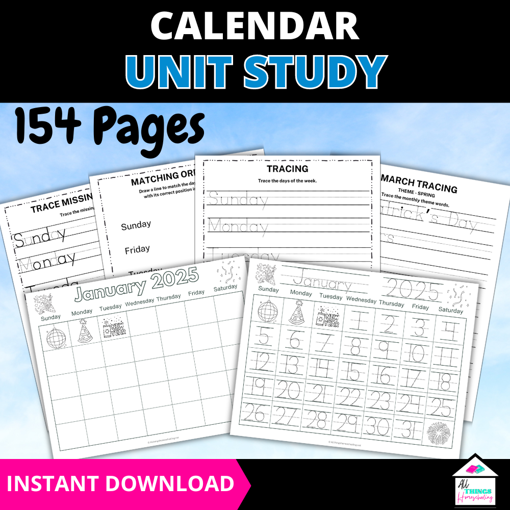 Days of the Week Calendar Skills Workbook for Kids - Printable Learning Activities