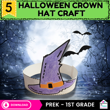 Load image into Gallery viewer, Free Printable Halloween Crowns Craft – 5 Spooky &amp; Fun Designs for Kids
