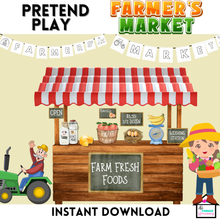 Load image into Gallery viewer, Pretend Play Farmer&#39;s Market Set, Hands on learning
