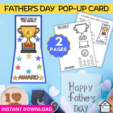 Load image into Gallery viewer, father&#39;s day pop up card
