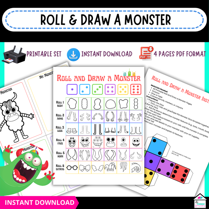 Roll & Draw A Monster game
