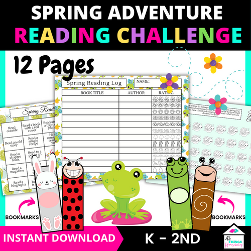 spring reading challenge for k-2nd grade