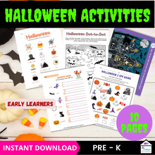 Load image into Gallery viewer, Halloween Activity Pack for Preschoolers and Kindergarteners
