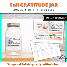 Load image into Gallery viewer, Fall Create Your Own Family Gratitude Jar Set
