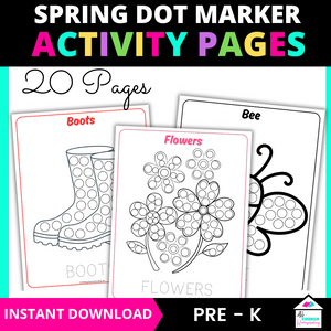 Spring Dot Marker Activity Book, Spring Activities