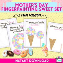 Load image into Gallery viewer, Mother&#39;s Day Finger Paint Sweets Set: Mother&#39;s Day Crafts
