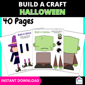 Halloween Build-A-Craft Activity Pack – 40 Pages of Spooky Fun