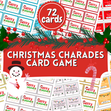 Load image into Gallery viewer, 72 Hilarious Christmas Charades Card Game for Kids and Adults
