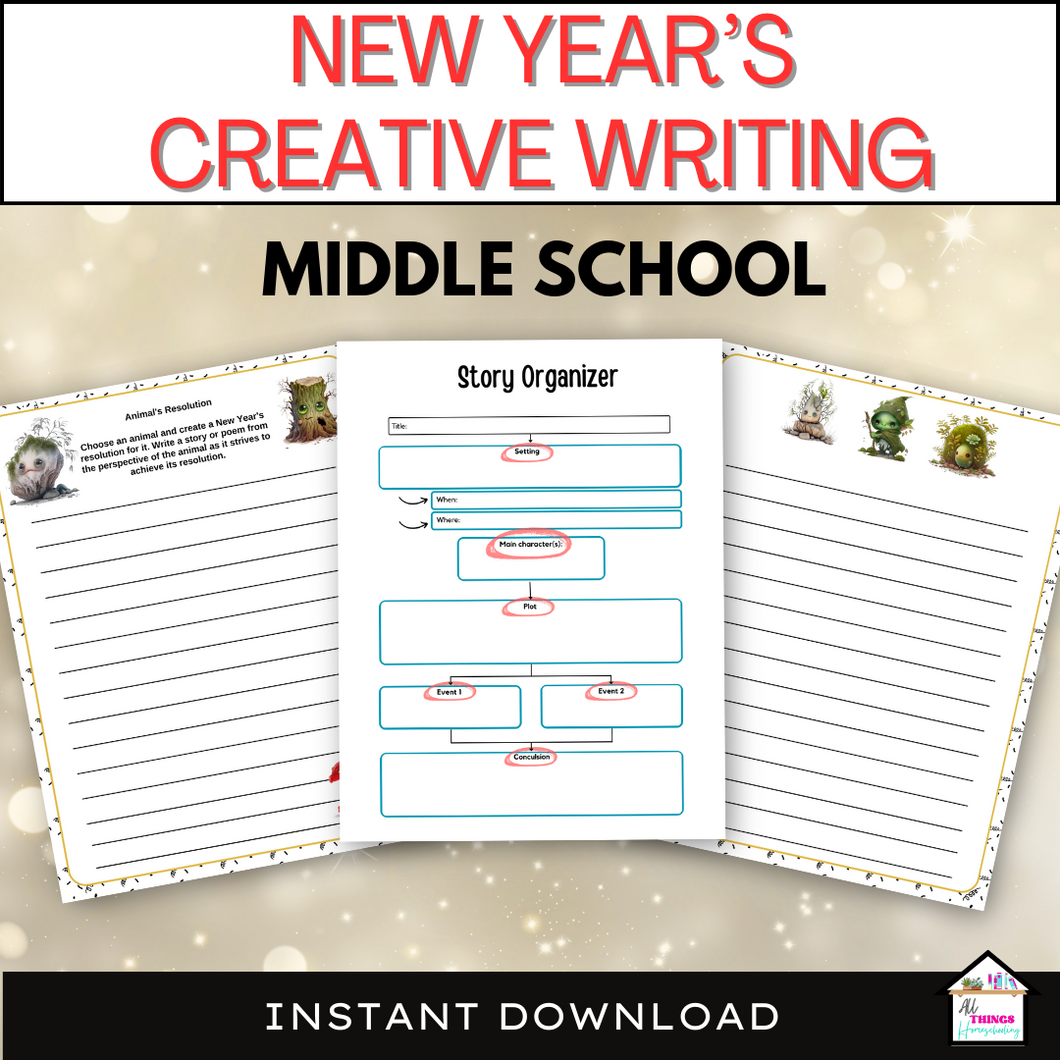 New Year's Creative Writing Prompts for Middle Schoolers, Holiday Writing