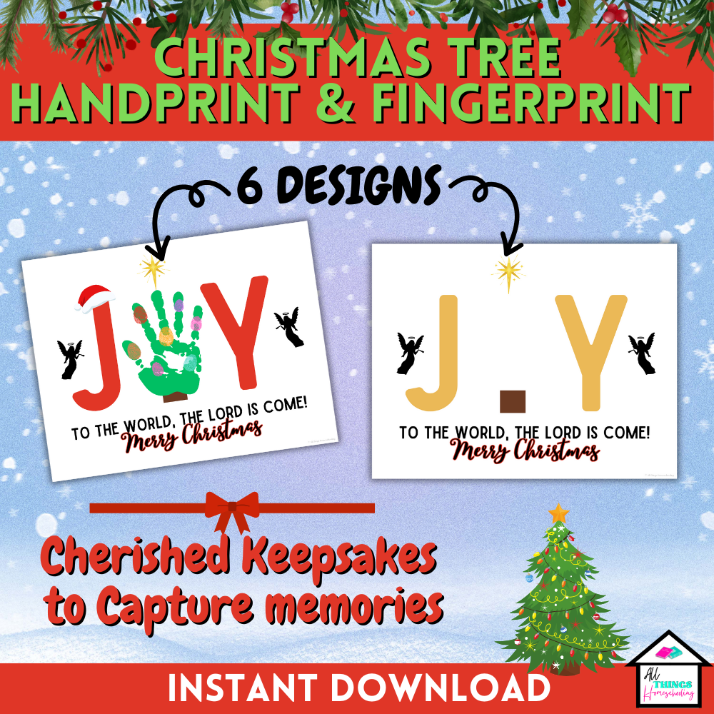 Joy Handprint & Fingerprint Activity Craft Pack, Christmas Craft