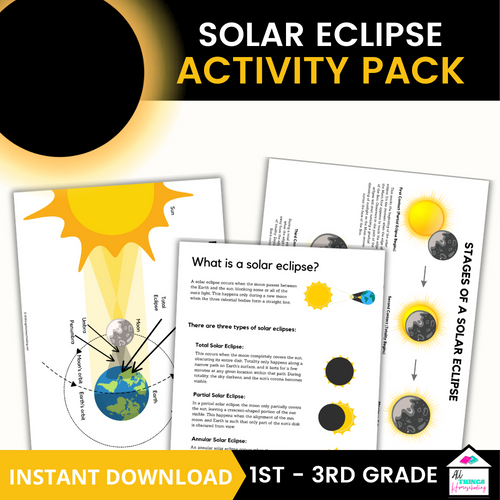 solar eclipse activity pack 1st - 3rd grade