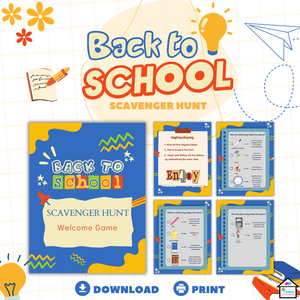 Back to School Scavenger Hunt - 5 Pages of Fun & Interactive First Day Activity