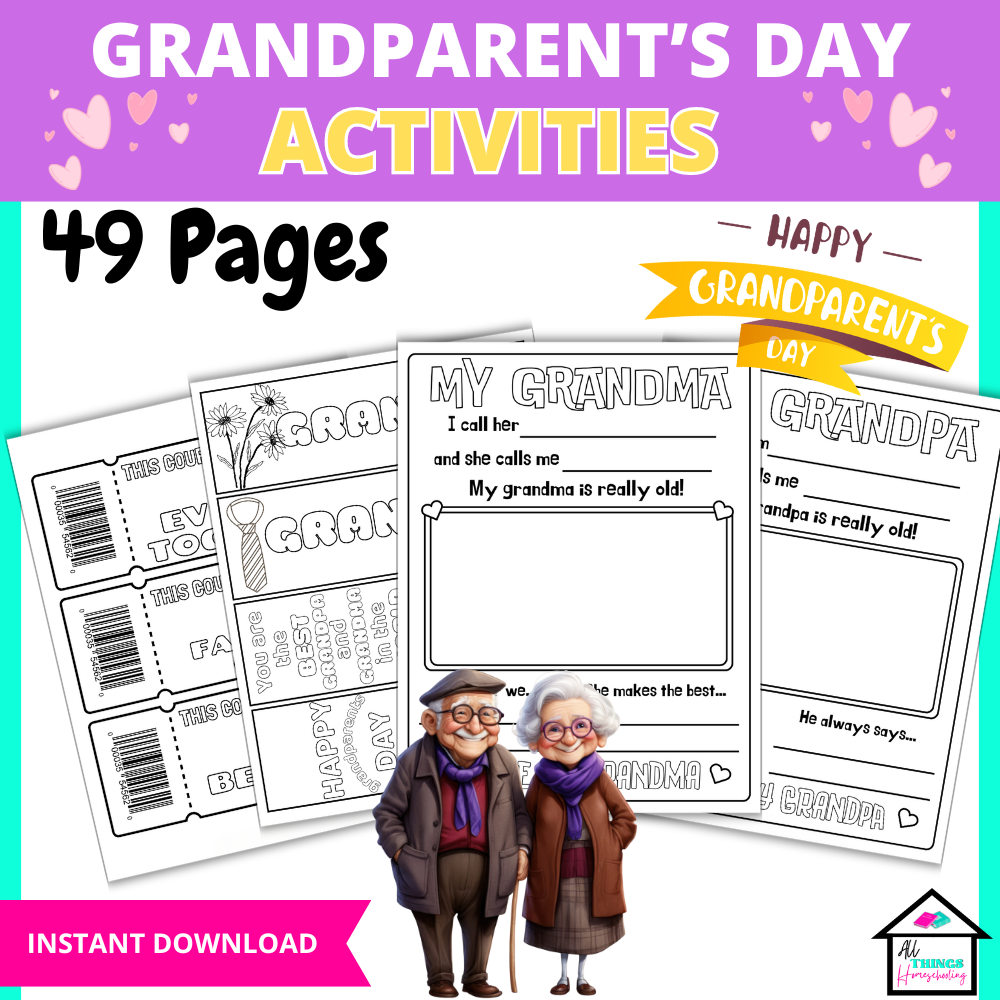 49 pages of grandparents day activities
