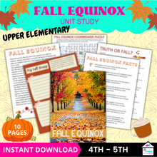 Load image into Gallery viewer, Fall Equinox Unit Study for 4th &amp; 5th Graders
