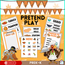 Load image into Gallery viewer, Thanksgiving Pretend Play Set for Kids
