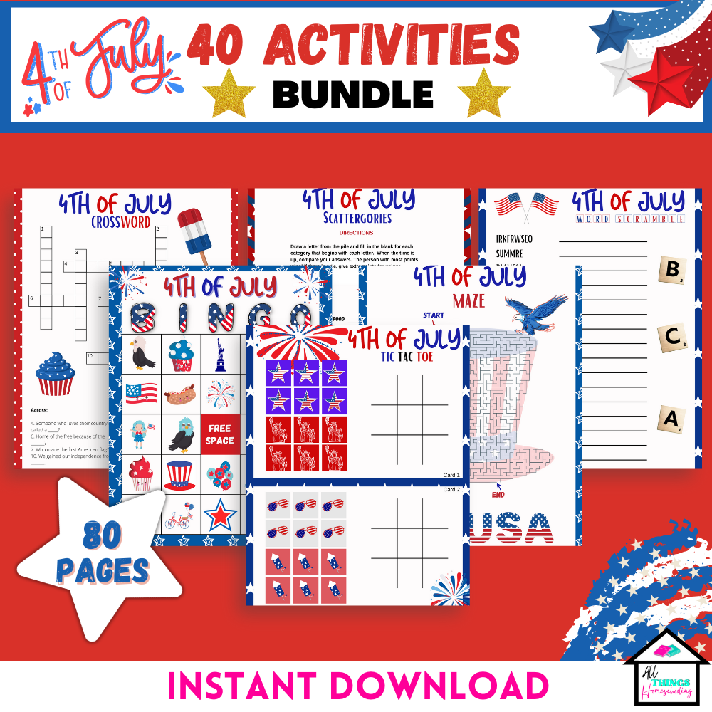 4th of july bundle - 40 activities