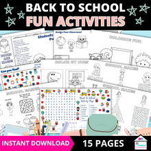 Load image into Gallery viewer, Back to School Fun Activities Pack - Preschool &amp; Kindergarten
