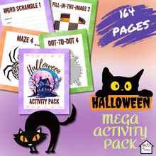 Load image into Gallery viewer, 164 pages in our halloween mega activity pack bundle
