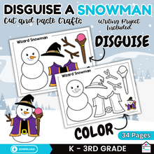 Load image into Gallery viewer, Disguise a Snowman Craft Writing Activity
