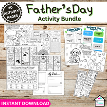 Load image into Gallery viewer, Father&#39;s Day 20 Page Activity Bundle
