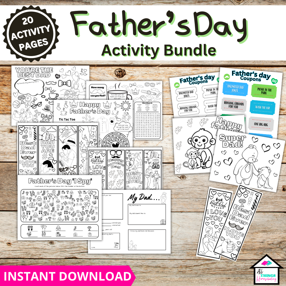 Father's Day 20 Page Activity Bundle