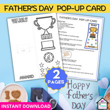 Load image into Gallery viewer, Best Dad Award Pop Up Craft Card, Father&#39;s Day Card, Father&#39;s Day Personalized Gift
