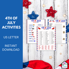 Load image into Gallery viewer, 4th of July 40 Activity Bundle - Patriotic Games, Learning about America
