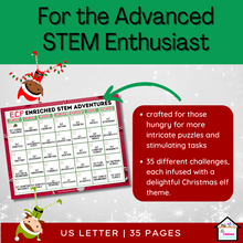 Load image into Gallery viewer, Elf STEM Challenge Advenure: 35 Christmas Quests for Advanced Minds for Middle School
