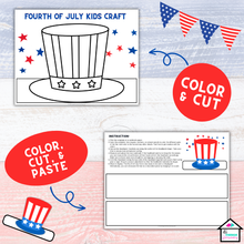 Load image into Gallery viewer, 4th of July Kids Hat Craft
