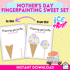Mother's Day Finger Paint Sweets Set: Mother's Day Crafts