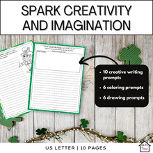 Load image into Gallery viewer, St. Patrick&#39;s Day Creative Writing Prompts for 2nd &amp; 3rd Graders
