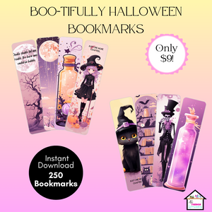 Boo-tifully Halloween Bookmarks