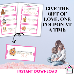 Pretty In Pink Mother's Day Coupon Book: 23 Ways to Show Love