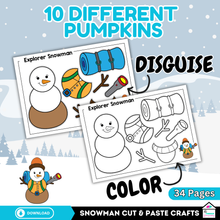 Load image into Gallery viewer, Disguise a Snowman Craft Writing Activity
