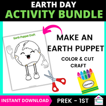 Load image into Gallery viewer, Earth Day Learning Games Bundle for Preschool to 1st Grade
