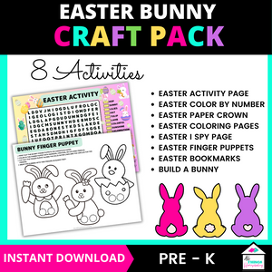 Easter Bunny Craft Activities for Prek - Kindergarten, Easter Craft