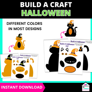 Halloween Build-A-Craft Activity Pack – 40 Pages of Spooky Fun