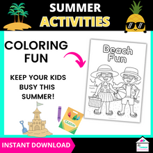 Load image into Gallery viewer, Summer Activity Worksheets: Fun and Educational for Kids!
