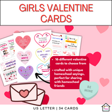 Load image into Gallery viewer, Homeschool Valentine&#39;s Day Cards for Boys and Girls: Unique, Fun Sayings for Homeschool Friends
