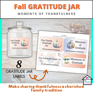 Fall Create Your Own Family Gratitude Jar Set