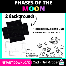 Load image into Gallery viewer, Phases of the Moon 3D Diorama Printable Kit
